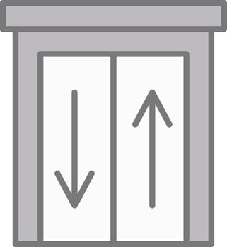 Elevator Line Filled Light Icon vector