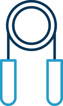 Hand Grip Line Blue Two Color Icon vector