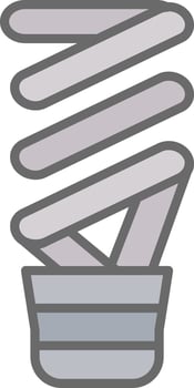Light Bulb Line Filled Light Icon vector