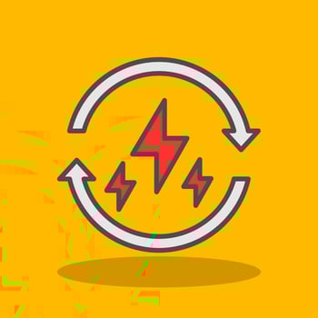 Renewable Energy Filled Shadow Icon vector