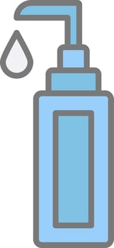 Face Cleanser Line Filled Light Icon vector