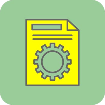 File Management Filled Yellow Icon vector