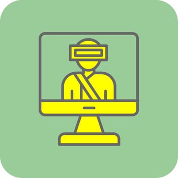 Battle Royale Glyph Gradient Corner Icon vector