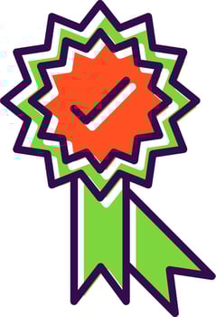Medal filled Design Icon vector