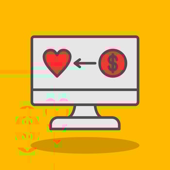 OnFilled Shadow Donation Filled Shadow Icon vector