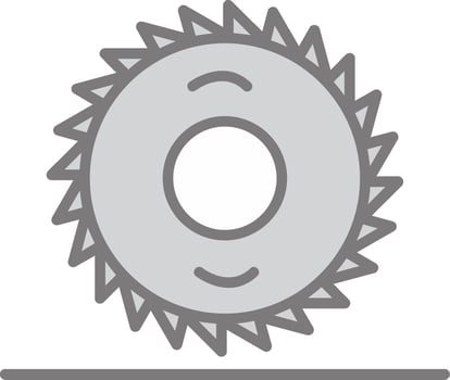 Circular Saw Line Filled Light Icon vector