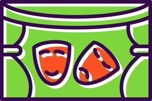 Theatre filled Design Icon vector