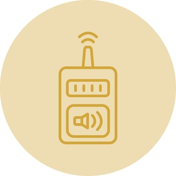 Device Line Yellow Circle Icon vector