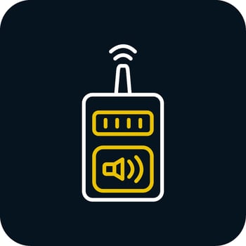 Device Line Red Circle Icon vector