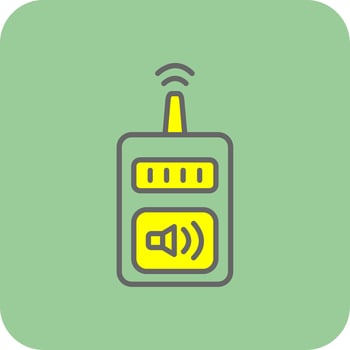 Device Filled Yellow Icon vector