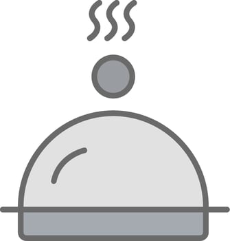 Tray Line Filled Light Icon vector