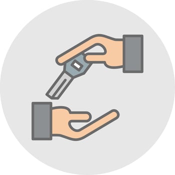 Leasing Line Filled Light Icon vector