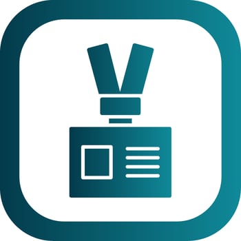 Lanyard Glyph Gradient Corner Icon vector