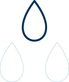 Water Drop Line Blue Two Color Icon vector