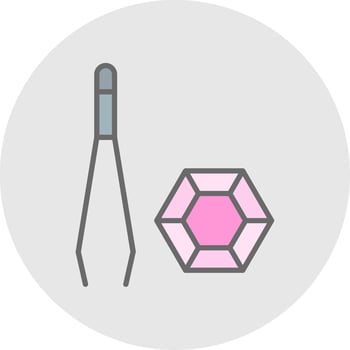 Tweezers Line Filled Light Icon vector