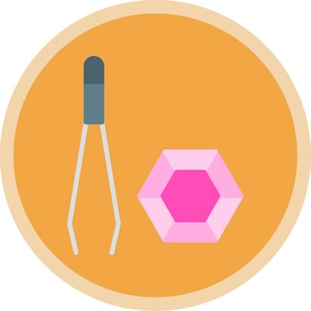 Tweezers Flat Multi Circle Icon vector