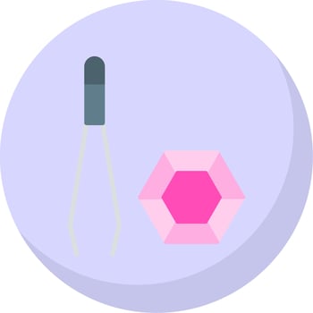 Tweezers Flat Bubble Icon vector