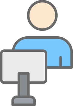Gamer Line Filled Light Icon vector