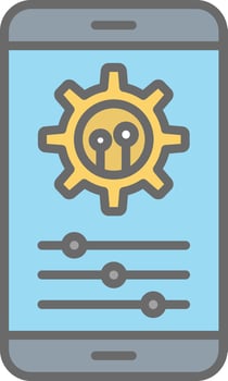 Settings Line Filled Light Icon vector