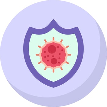 Bacteria Flat Bubble Icon vector