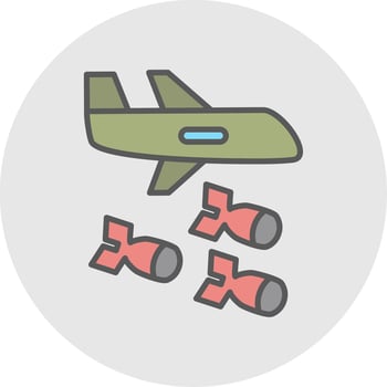 Bomber Line Filled Light Icon vector