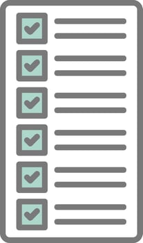 List Line Filled Light Icon vector