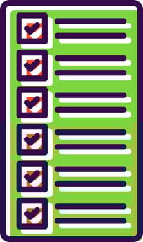List filled Design Icon vector