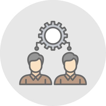 Workforce Line Filled Light Icon vector