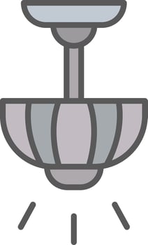 Lamp Line Filled Light Icon vector