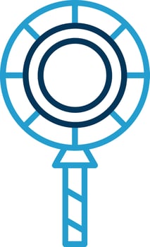 Lollipop Line Blue Two Color Icon vector