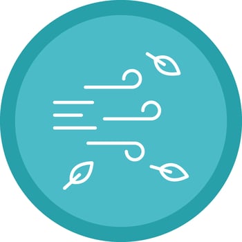 Wind Line Multi Circle Icon vector