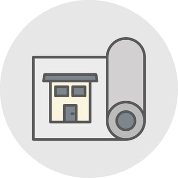 Blueprint Line Filled Light Icon vector