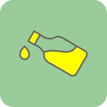 Jar Filled Yellow Icon vector