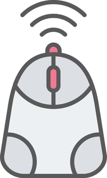 Mouse Line Filled Light Icon vector