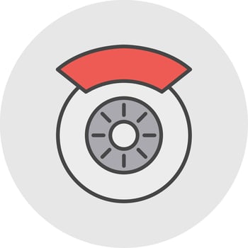 Brake Disc Line Filled Light Icon vector