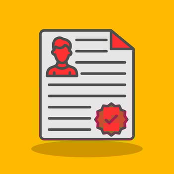 Alert Sign Filled Shadow Icon vector