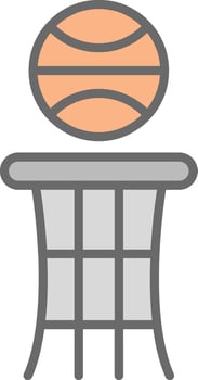 Basketball Line Filled Light Icon vector