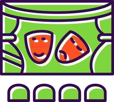 Theatre filled Design Icon vector