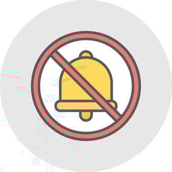 Prohibited Sign Line Filled Light Icon vector