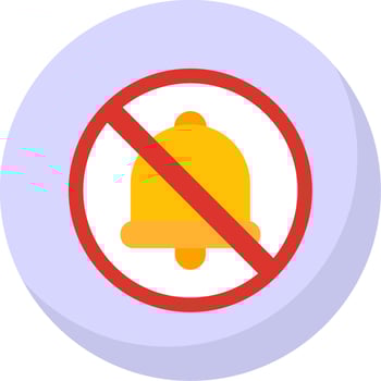 Prohibited Sign Flat Bubble Icon vector
