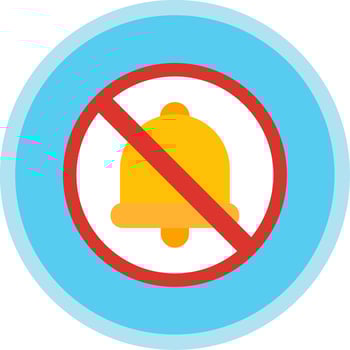 Prohibited Sign Flat Multi Circle Icon vector