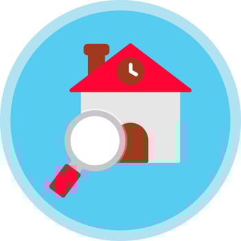 Find Home Flat Multi Circle Icon vector