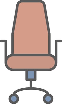 Chair Line Filled Light Icon vector
