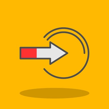 Login Filled Shadow Icon vector