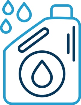 Oil Line Blue Two Color Icon vector