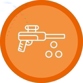 Paintbal Line Multi Circle Icon vector