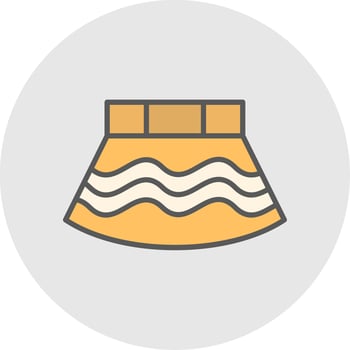 Skirt Line Filled Light Icon vector