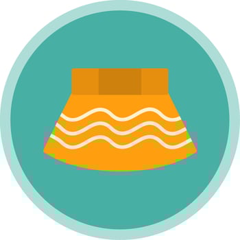 Skirt Flat Multi Circle Icon vector