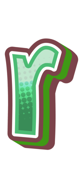 Vintage Comic Alphabet Letter and Number png