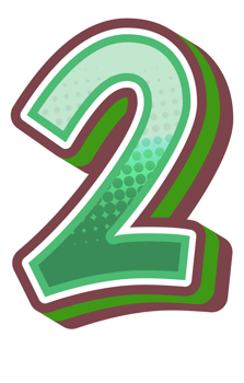 Vintage Comic Alphabet Letter and Number png